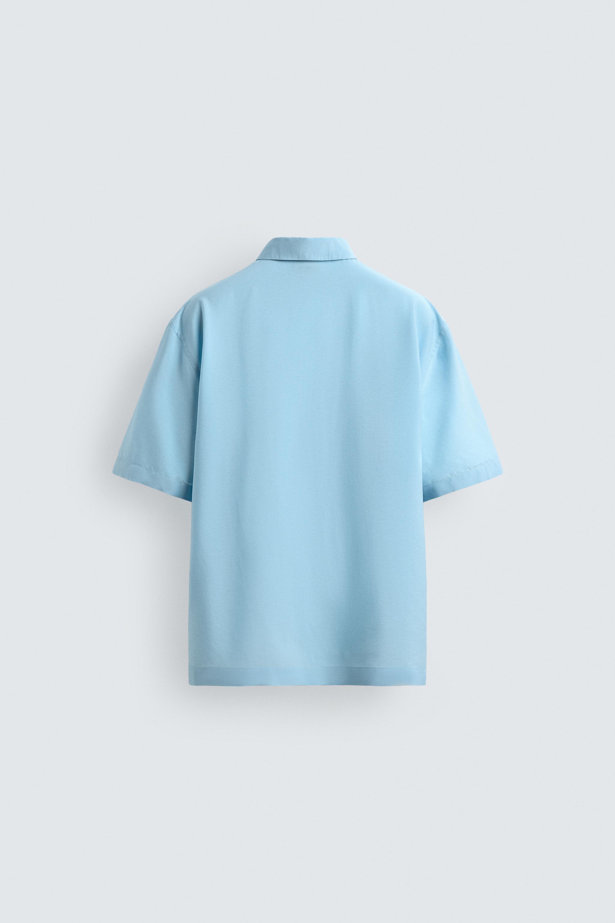 FLOWY VISCOSE BLEND POLO SHIRT